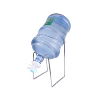 Support de bouteille d'eau portable en acier inoxydable plaqué, antidérapant, de différentes tailles, pour bouteilles de 3 et 5 gallons