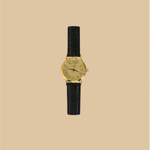 Reloj de Pulsera Clásico GBHW, Reloj de Cuarzo Dorado y Negro para Hombre, Caja de Acero Inoxidable de Lujo con Correa de Cuero, Reloj de Moda - Product Image 6