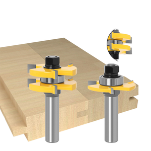 Fraises à bois en alliage de tungstène-cobalt personnalisables OEM, 8 mm, 1/4 pouce, 1/2 pouce, 3 flûtes, revêtement en poudre, super dures, réglables - Product Image 1