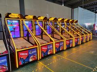 Machine de tir au basket de luxe avec écran LCD, borne d'arcade vidéo, panneau de score électronique intelligent et fonctionnement à monnayeur