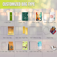 Pochette de forme spéciale refermable découpée à l'emporte-pièce 1g 3.5g 7g 14g 28g Sacs debout en plastique pour emballage alimentaire Ziplock 3.5 Mylar