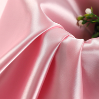 Tela de Diseño con Patrón Liso, Ligera, de 90 g/m², Tela Elástica de Poliéster, Tela Satén Duquesa para Vestidos, Gran Venta