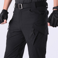 Pantalon d'été à séchage rapide pour homme, pantalon tactique extensible, pantalon cargo multi-poches, pantalon de randonnée léger pour l'entraînement, la pêche