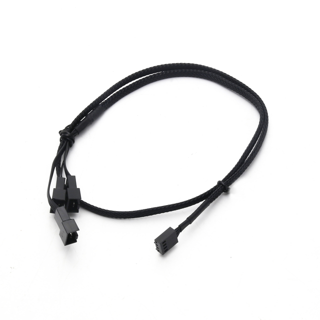 Sleeved Splitter Adapter Cable Motherboard CPU 4Pin to 1/2/3/4 Pin PWM Fan 1 to 3 Ways Cooling Fan ATX Case Fan Hub Power Cable