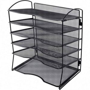 6 Tier Paper <b>Tray</b> Desk Organizer Metal A4/ Letter Size <b>File</b> Document Holder Stackable Letter <b>Tray</b> for Office School Organization - Product Image 3