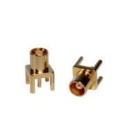 Connecteur coaxial RF MCX-KE en cuivre, tête femelle et prise MCX droite, connecteur pour circuit imprimé