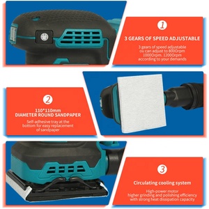 ATO – <span class=keywords><strong>ponceuse</strong></span> orbitale sans brosse, multifonctionnelle, 3 vitesses, épilation du <span class=keywords><strong>bois</strong></span>, du métal, polissage, meulage, Machine de ponçage, <span class=keywords><strong>ponceuse</strong></span> sans fil - Product Image 4