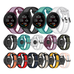 สายนาฬิกาซิลิโคนแนวสปอร์ตสองสีสำหรับ Garmin Forerunner 165 Samsung Huawei Xiaomi coros ขนาด18มม. 20มม. 22มม. - Product Image 1