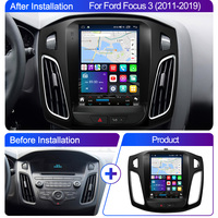 LEHX Pro Radio mobil portabel Android 12 Multimedia 2DIN untuk Ford Focus 3 Mk3 2011-2019 Amplifier navigasi GPS untuk gaya Tesla