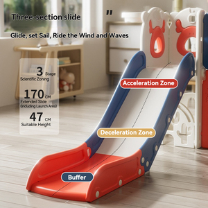 BOKE Pluche Stof Glijbaan Kinderen Binnenhuis Klein Multifunctioneel Baby Familie Glijbaan Schommel Combo Klimrek Model YDP-WX-004 - Product Image 2