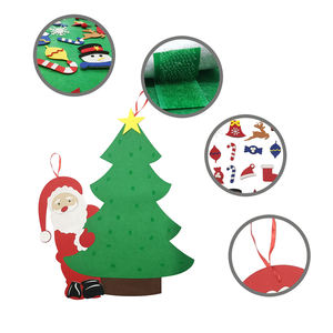 Set de Árbol de Navidad 3D de Fieltro de Poliéster para Hacerlo Tú Mismo con 32 Adornos Colgantes Creativos para Niños Pequeños y Niños, Decoración Navideña para Puerta - Product Image 6