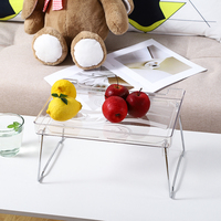 Oneup — plateau transparent en plastique pour animaux, étagère verticale empilable, bibliothèque pour épices, assaisonnement, cuisine, salle de bain, bureau de rangement pliable