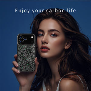 Coque de téléphone magnétique en fibre de carbone pour iPhone 17 Pro Max 17 Air, cadre antichoc en TPU avec texture antidérapante - Product Image 6