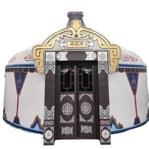 Yurt en bambou d'hiver de luxe moderne, type Ger/Tente, traditionnelle mongole, avec salle de bain, <span class=keywords><strong>camping</strong></span> de luxe en plein air, PVC et toile - Product Image 1