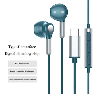 Écouteurs filaires de type C tendance et très vendus, nouveau modèle transfrontalier avec audio numérique et microphone, son premium - Product Image 6