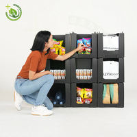 Bacs de picking pliables en PP personnalisables pour entrepôt d'usine, bacs de stockage recyclables en plastique de taille sur mesure