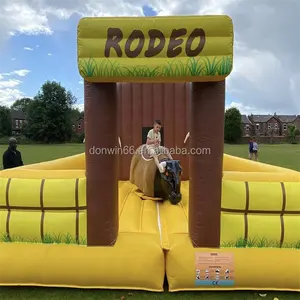 Tantangan menyenangkan menyenangkan karnaval murah koboi mekanis dapat ditiup Rodeo Bull permainan untuk penyewaan pesta Bisnis