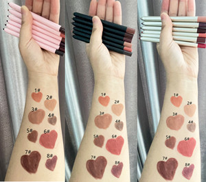 <span class=keywords><strong>Crayon</strong></span> à lèvres en bois imperméable, anti-bavures, longue tenue, haute pigmentation, or, rose or et noir, vente en gros - Product Image 2