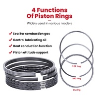 Pièces automobiles, segments de piston moteur 5L 13011-54130, jeu de segments de piston pour Toyota