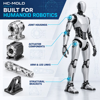 Pièces de robot humanoïde, composants en aluminium usinés CNC sur 5 axes, sur mesure, pour prototype et production à faible volume