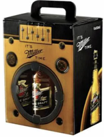 Kunden spezifische gestanzte Wellpappe-Pappkartons für Alkohol Wein Bier griff für bequemes Geschenk tragen für Getränke verpackungen
