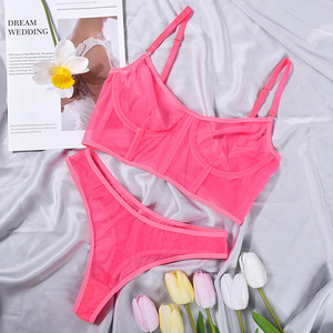 Sexy Dessous Frauen Weibliche Unterwäsche Intimer BH und Slip Set 2 Stück Spitze Durchsichtiges Outfit - Product Image 5