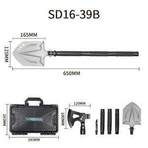 Hacha y pala multifuncionales para exteriores Source Factory, juego de herramientas plegables de acero al manganeso con estuche de transporte para supervivencia y camping - Product Image 4