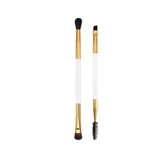 <span class=keywords><strong>Docolor</strong></span> - Juego de 2 Brochas de Maquillaje Profesionales de Pelo Sintético, <span class=keywords><strong>Brocha</strong></span> <span class=keywords><strong>para</strong></span> Cejas y Cepillo de Doble Punta <span class=keywords><strong>para</strong></span> Maquillaje de Ojos (Blanco Dorado) - Product Image 1