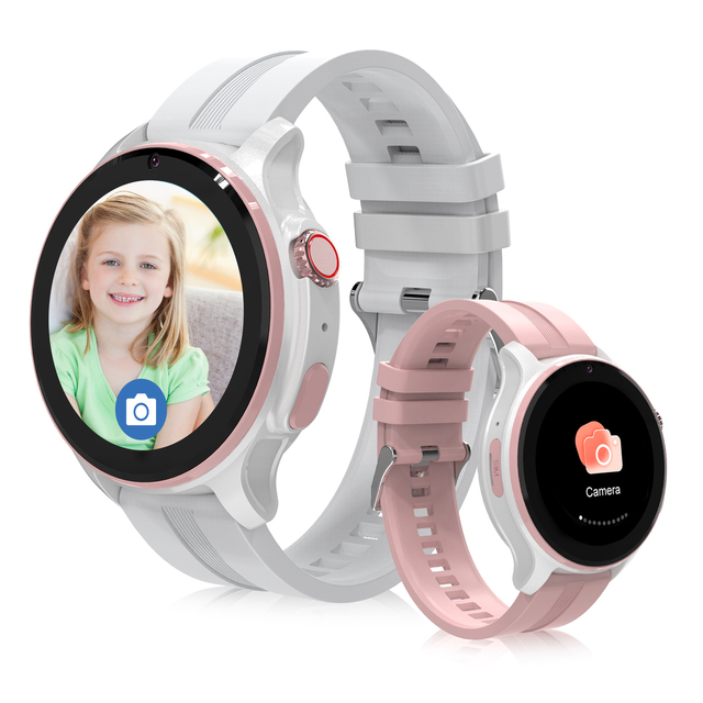 2025 Sim Card GEO Smart Phone Calling 4G Watch VLT46 for Kids School Students Lightwear GPS Tracker Camera Video Call Smartwatch