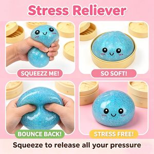 En gros, Jouet sensoriel anti-stress en TPE, boule à presser en forme de boulette de maltose ou de boule de pâte, avec design de boulette de cuisson à la vapeur, unisexe 14+ - Product Image 3