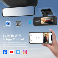 Nouvelle mini caméra embarquée UHD 4K, caméra avant et arrière 4K, double caméra, prise en charge du WIFI, GPS, surveillance de stationnement 24h/24, boîte noire de voiture
