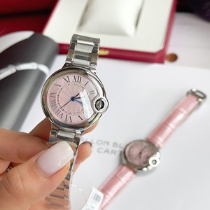 Montre AF Factory <span class=keywords><strong>de</strong></span> haute qualité, mode, <span class=keywords><strong>rose</strong></span> ballon, 33 mm, miroir saphir, étanche 50 m, unisexe, quartz, acier inoxydable - Product Image 4
