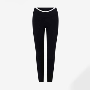 Soutien-gorge de sport rembourré pour femme à bretelles contrastantes et dos croisé, haut court d'entraînement, short cycliste taille haute effet push-up, leggings de yoga - Product Image 6