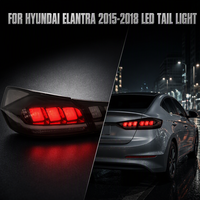 Feux arrière à LED séquentiels complets, lentille noire fumée, pièces automobiles de rechange Nafu Auto pour Hyundai Avante Elantra 2015-2018
