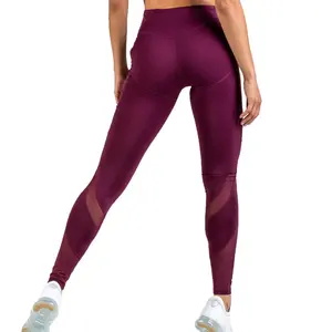 Wholesale Custom Design Logo Mesh Sportswear With Pocket Fashion Lady Yoga Leggings