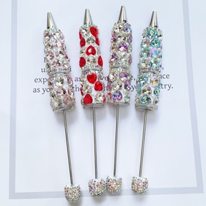 2025 New Arrival DIY Full Love Rhinestone Bead Plastic <b>Pen</b> Personalized Student <b>Gift</b> Portable Welcome <b>Gifts</b> - Product Image 2