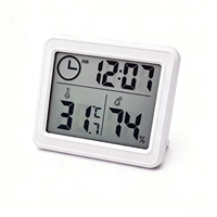 Hygromètre numérique d'intérieur avec grand écran LCD clair, thermomètre, surveillance de la température ambiante et enregistrement de l'heure
