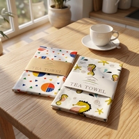 Serviette de cuisine et de thé rectangulaire en coton gaufré 100 % doux, personnalisable, lavable en machine, multi-usages, écologique et hypoallergénique, vente en gros