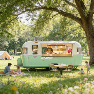 Intelligent Ventilation Mobile Food Cart Outdoor Street Catering <b>Trailer</b> Custom Made - Product Image 1
