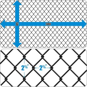 Fencer <b>Wire</b> Chain Link <b>Mesh</b> 2-3/8 Inch Diamond Black Vinyl Coated Galvanized Steel Fence Fabric for Outdoor Use - Product Image 4
