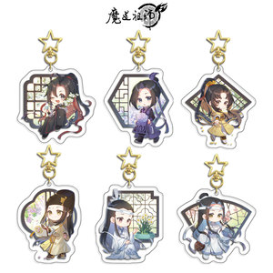 Nouveau Mo <span class=keywords><strong>Dao</strong></span> Zu Shi Kawaii Wei <span class=keywords><strong>Wu</strong></span> Xian Lan Zhan accessoires pendentif porte-clés dessin animé Anime alliage porte-clés - Product Image 1