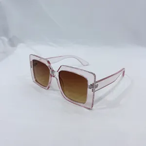 2024 Custom Retro PC Point Drill Large Frame UV400 Men's And Women's Outdoor Sunglasses