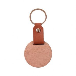 Porte-clés personnalisé en bois gravé au laser avec nom et logo, étiquette en bois vierge pour cadeaux de mariage et d'anniversaire - Product Image 4