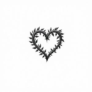 Camiseta Corta de Moda para Mujer, Estilo Y2K, Ajustada, con Estampado de Hojas y Corazones, Tejido de Punto - Product Image 1