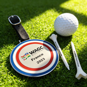 ป้ายชื่อกอล์ฟโลโก้แบบกำหนดเอง ป้ายโลหะติดกระเป๋าสำหรับสมาชิกสโ<span class=keywords><strong>ม</strong></span>สรกอล์ฟ อุปกรณ์เสริมกอล์ฟ - Product Image 3