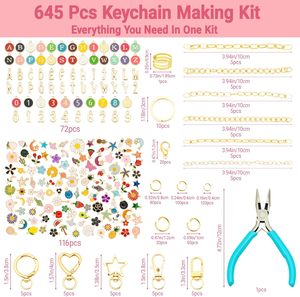 Kit de fabrication de porte-clés brillants à lèvres DIY avec breloques, crochets de sac, fermoirs mousquetons, anneaux de jonction et pince à bijoux - Product Image 2