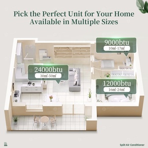 GREE Nuevo Panel Refrigeración Solo AC <span class=keywords><strong>Aire</strong></span> acondicionado Hogar Montado en la pared Tipo Split AC Unidades 12000Btu 1.5hp 1ton Climatización - Product Image 6