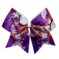 Pas cher Ruban Cheerleading Arcs pour Filles et Femmes Glitter Cheer Ruban Arcs Avec Bande Élastique