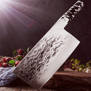 Cast steel <b>handle</b>, one-piece kitchen <b>knife</b>, household hand-forged all-steel <b>knife</b>, chopping <b>knife</b>, slicing <b>knife</b>, Longquan - Product Image 1