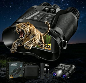 Gafas de Visión Nocturna Infrarroja Tácticas ZT ASS8001 4K a Todo Color para Exteriores con Baja Iluminación (Negras) - Fabricantes Personalizables - Product Image 1